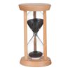 POPETPOP Minute Wooden Sand Timer Hourglass with Glass and Beige Sand, Precise Timing and Stable Design, Compact Desk Timer for Office, Home, Classroom, and Yoga Breathing