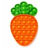 POP Fidget Toys Finger Push Bubble Fidget Sensory Toy Stress Anxiety Relief Simple Dimple Autism Special Squeeze Fun Silicone Gifts for Adult Kids (1, Carrot)