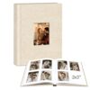 Popotop 112 Pockets Polaroid Photo Album with Photo Window for 2x3 Pictures, Linen Hardcover Photobook with Writing Space for Fujifilm Instax Mini Camera, Kpop Photocards, Wedding, Kpop Photocards
