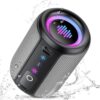 Portable Bluetooth Speaker with Lights, Bluetooth 5.4 Speaker, Powerful Crystal Clear Sound,All Day Playtime,15W Loud Stereo Sound,TWS pairing for Outdoor/Home/Party/Travel,IPX7 Waterproof,Gift Ideas