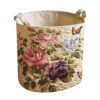 Portable Foldable Dirty Clothes Basket with Bohemians Floral Print and Handles Multipurpose Collapsing Hamper Polyester Collapsing Laundry Bin