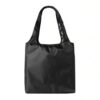 Portable Foldable Tote Bag , Medium With Inner Zip Pocket , Black , Black