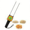 Portable Moisture Content Tester, Multifunctional Grain Humidity Meter with LCD Display, Measurement Range of 7.5-50%, 14 Grains Moisture Testing, for Soybean Rice Wheat Maize
