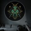 Portable Projector Lamp USB Powered Mantis Insect Geometric Shapes Stars Patterns for Home Office Ambiance
