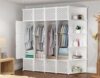 Portable Wardrobe Plastic Modular Cube Foldable Shoe Storage Cabinet Organizer for Hallway Bedroom Entryway Shoe Shelf Shoe Shelf for Shoe Toys, 147x47x165cm