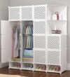 Portable Wardrobe Plastic Modular Cube Foldable Shoe Storage Cabinet Organizer for Hallway Bedroom Entryway Shoe Shelf Shoe Shelf for Shoe Toys, 183x47x201cm