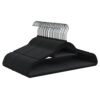 PORTENTUM Velvet Hangers, Pack of 30, Black. Accessory Holder, 360º Swivel Hook, Space Saving, Notches for Dresses, Non-slip Clothes Hangers, For all Types of Clothes, Made in Spain