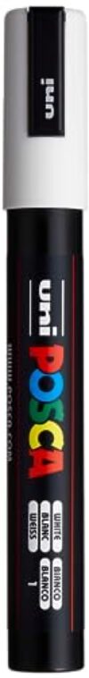 POSCA® PC-5M Paint Marker, Medium Reversible Tip (1.8-2.5mm), White