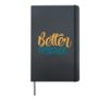 Positive Better Off Together Family Quote Men Women Kids Hardcover Journal, Black