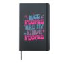 Positive Kindness Pride Therapy Teacher Leader Inspirational Hardcover Journal, Black
