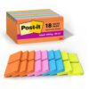 Post-it Super Sticky Notes, 18 Sticky Note Pads, 1 7/8 x 1 7/8 in., School Supplies, Office Products, Sticky Notes for Vertical Surfaces, Monitors, Walls and Windows, Energy Boost Collection