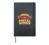 Post Office Postal Worker Proud Mom Of A Postal Worker Hardcover Journal, Black