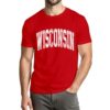 Potia Wisconsin State T-Shirt for Men WI States Tops for Fans and Game Days