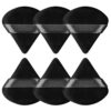 Powder Puffs, 6 Pack Triangle Makeup Puff, Black