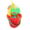 Ppsfege 7Pcs Beach Toy Set for Kids with Bucket Shovel Rake Watering Can Sand Outdoor Play 7PCS (Red, One Size)