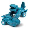 Ppsfege Transformable Dino Vehicle Set Toy Car Into Robot Dinosaur Converting Model to -Play Action Figure (Light Blue, One Size)