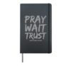 Pray Wait Trust in God Jesus Christian Faith Hope Hardcover Journal, Black