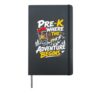 PRE-K WHERE THE ADVENTURE BEGINS Teacher First Day of School Hardcover Journal, Black