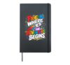 PRE-K WHERE THE ADVENTURE BEGINS Teacher First Day of School Hardcover Journal, Black