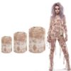 Preboun Halloween Mummy Bandage Wrap Bloody Gauze Zombie Makeup Props Creepy Costume Bandage Cosplay Party(Assorted Sizes,Brown)