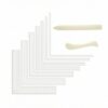 predolo Ruler with Paper Knives Engraved L-Shaped Ruler Measuring Tool for Hobbyists, 10.8, L-Shaped 7-Piece Set 0.5mm Thickness with Paper Folding Knife