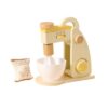 predolo Tabletop Culinary Play Set Imaginative Wooden Kitchen Playset Toy for Kids, Young Children, Playroom , Cream Yellow Mixer