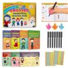 Premium- Magic Grooved Writing Practice Kids Books Reusable Handwriting Practice Books Education Learn Homeschool Childrens Books Ages 3-8 Preschool