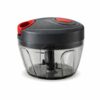 Premium Manual Food Chopper with Pull Cord, 3 Stainless Steel Blades, BPA-Free Vegetable Chopper for Onion, Garlic, Fruits, Herbs, Nuts & Salsa, Compact Kitchen Tool, Multi-Color