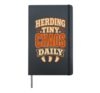 Preschool Herding Tiny Chaos Daily Kindergarten Fun Hardcover Journal, Black