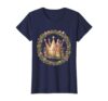 Preschool Paper Crown Gem Stickers Illustration T-Shirt, Women, Navy Blue, Large