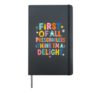 Preschool Shirt First of All Preschoolers Think Im a Delight Hardcover Journal, Black