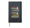 Preschool Teacher Rock Paper Scissors Christmas Holiday Fun Hardcover Journal, Black