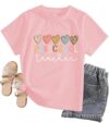 Preschool Teacher Shirts Women Comfort Preschool Teacher Tee Back to School Shirt Short Sleeve Tee Tops Pink