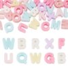 Pretelry 30Pcs Colorful Chunky Large Letter Beads for Paracord Keychains