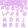 Pretelry 30Pcs Lilac Chunky Large Letter Beads for Paracord Keychains