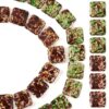 Pretelry 40Pcs 20mm Flat Square Tila Beads Seed Beads for Jewelry Making