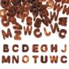 Pretelry 50Pcs Chunky Letter Beads Imitation Gemstone Style Alphabet Beads