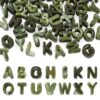 Pretelry 50Pcs Random Large Letter Beads Iridescent Large Alphabet Beads