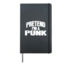 Pretend I'm a Punk Funny Halloween Costume Hardcover Journal, Black