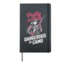 Pretty Pink Dangerous in Camo, Hunting Hobby Hardcover Journal, Black