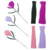 PRETYZOOM 1 Box Purple Pipe Cleaners Craft Stems for Adults Set