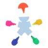 PRETYZOOM 3pcs Human Shaped Plastic Highlighter Pen with 5 Fluorescent Colors, Cute Figurine Design, Versatile and Portable Multi-color Marker for Journal Planner and Note Marking
