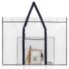 PRETYZOOM Pvc Blue with Handle and Clasp Portfolio Bag for Posters