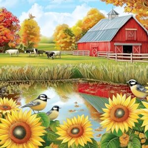Prime Time Puzzles Adult Jigsaw Puzzle 1000 Piece Farm Scene