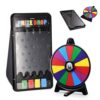 Prize Board Kit with 12-Inch Prize Wheel and 25 x 14-Inch Drop Board, Spinning Tabletop Game for Parties, Carnivals, Trade Shows, Holiday Events and Livestream Activities
