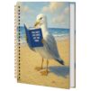 PRKJD Funny Seagull hardcover A5 Spiral Notebook journal for work