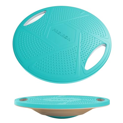 PROIRON Upgraded Wobble Balance Board, 16.34”TPE Non-Slip Stability Board, Portable Exercise Balance Trainer with Handle for Home Gym, Standing Desk, Core Training & Physical Therapy for Adults Kids