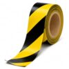 Promo Patriot Black and Yellow Caution Tape 2 inch x 600 ft - 2 Mil Plastic Safety Barrier Tape - High Visibility Striped Warning Marking - Strong Adhesion Waterproof Tear Resistant - Pack of 32
