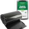 PROMORE Black Plastic Sheeting 6 Mil 10 x 25 FT, Heavy Duty Polyethylene Sheeting, Waterproof, UV Protection, for Weed Barrier, Moisture, Construction Film, Lumber Tarp, Ground Cover