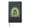 Prone to Shenanigans and Malarkey Rainbow Hardcover Journal, Black